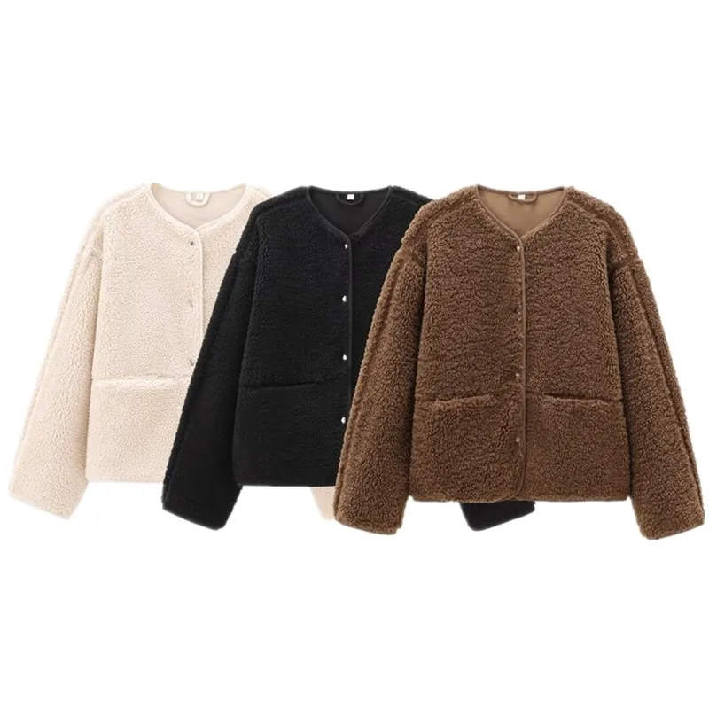 ملابس خارجية غير رسمية مريحة مستديرة Ne ort Jaet للسيدات متعددة الاستخدامات وبسيطة لخريف 2024 وصلت حديثًا ملابس خارجية قابلة للتنفس #5