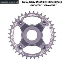 GUSTAVO Electric Bicycle Chain Ring Crankset Fit BAFANG M500 M600 M620 Mid-Drive Motor Chain wheel 32-42T