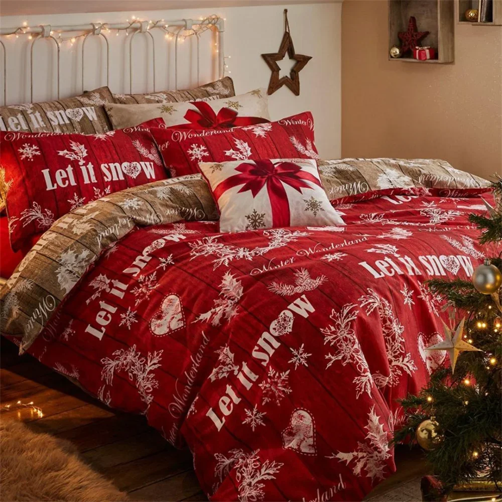 

Merry Christmas Duvet Cover Christmas Tree for Home Festival Decoration 220*240 Full Size Quilt Cover Comforter Cover Polyester