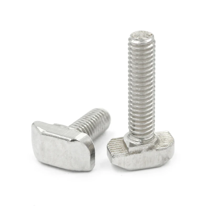 20pcs 4040 Series M8 Hammer Head T Bolt Screw Nickel Plated For 4040 Aluminum Profile T-slot M8*16/20/25/30/35/40mm