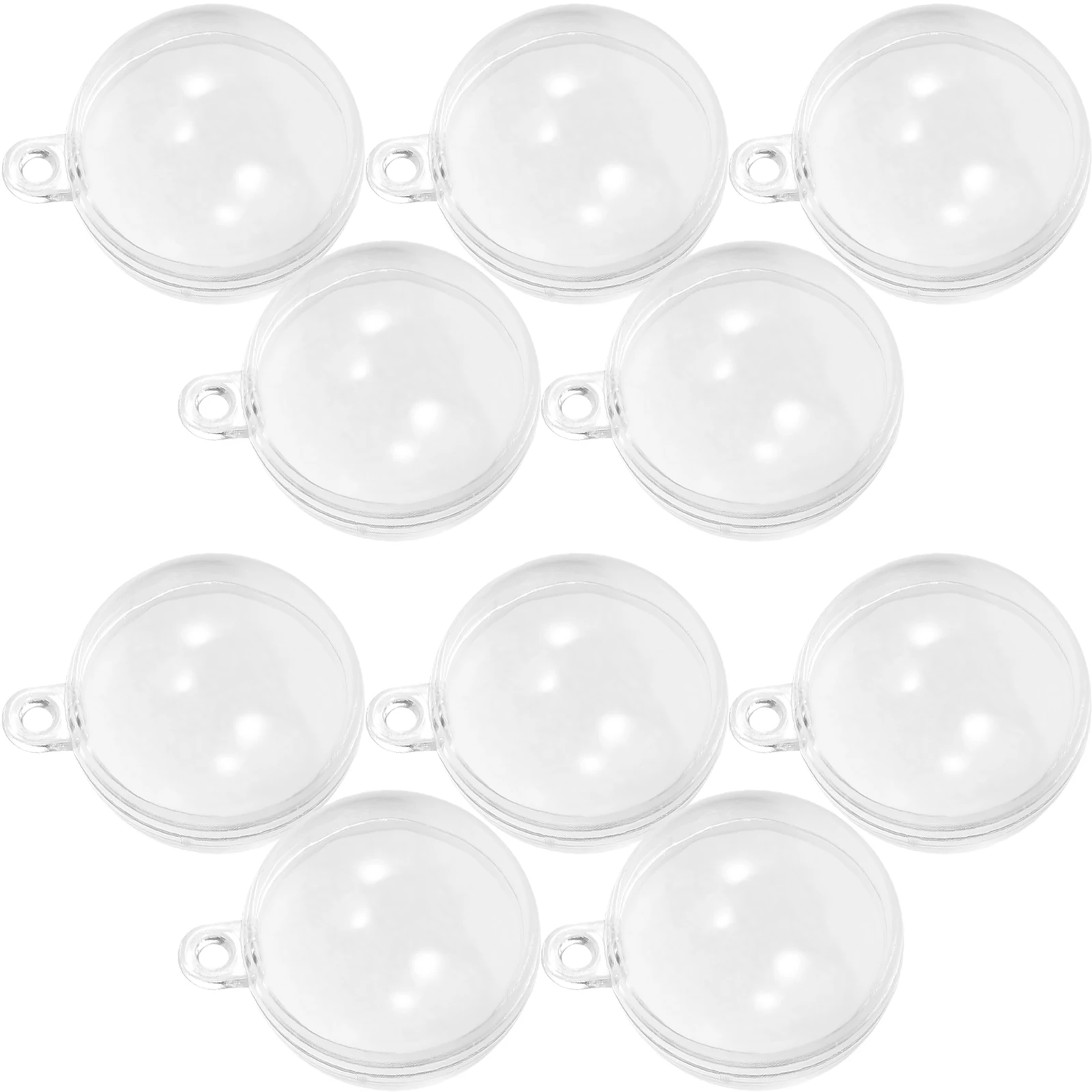 

10Pcs Clear Fillable Ball Ornament Floating Ball Props for Aquarium Decor Fish Tank Party Decoration DIY Pendant Home Craft