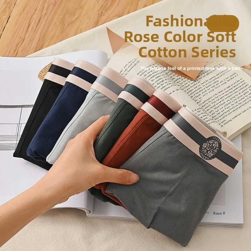 Men's Cotton Underwear Breathable Summer Thin Boxer Shorts Pure Cotton Flat Angle Briefs Comfortable Innerwear for Teens