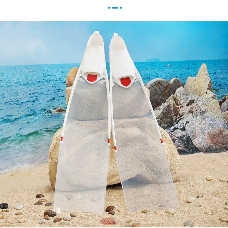 High Transparency PP Diving Fins for Snorkeling, Free Hunting Diving Fins, Flexible and Lightweight, Foldable At 90 Degrees