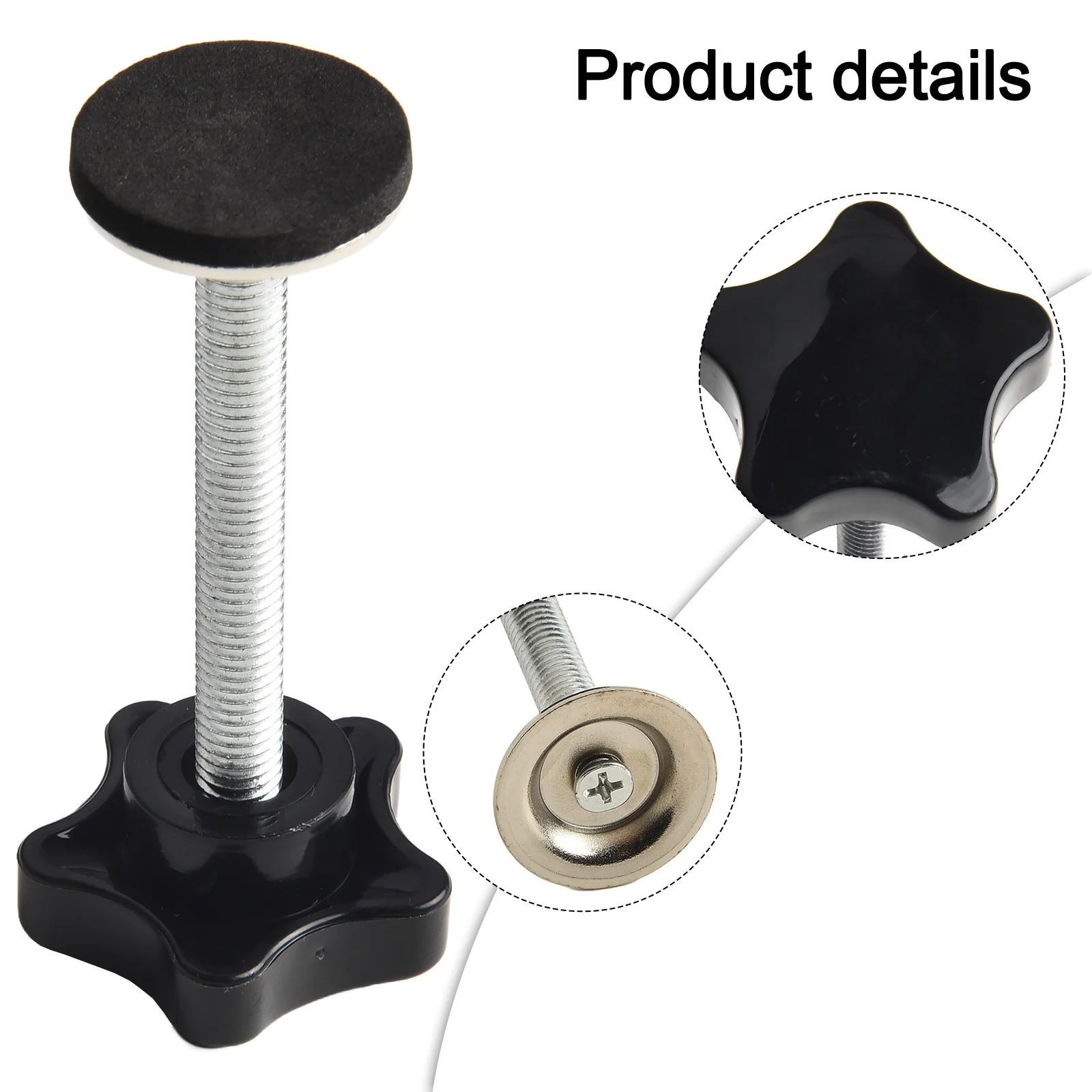 45 #   Perilla de apriete manual de Material de acero Fácil instalación Seguro de usar Rosca precisa resistente al desgaste Agarre firme Diseño práctico