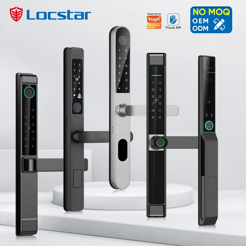 

Security IP65 Waterproof Fechadura Inteligente Digital Fingerprint Sliding Smart Glass Door Lock From Certified Factory
