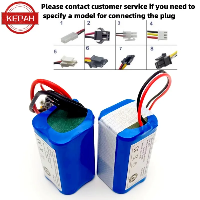 

Customizable link head 4S1P 14.8V6800mAh large capacity sweeping robot rechargeable Li-ion battery, vacuum cleaner battery
