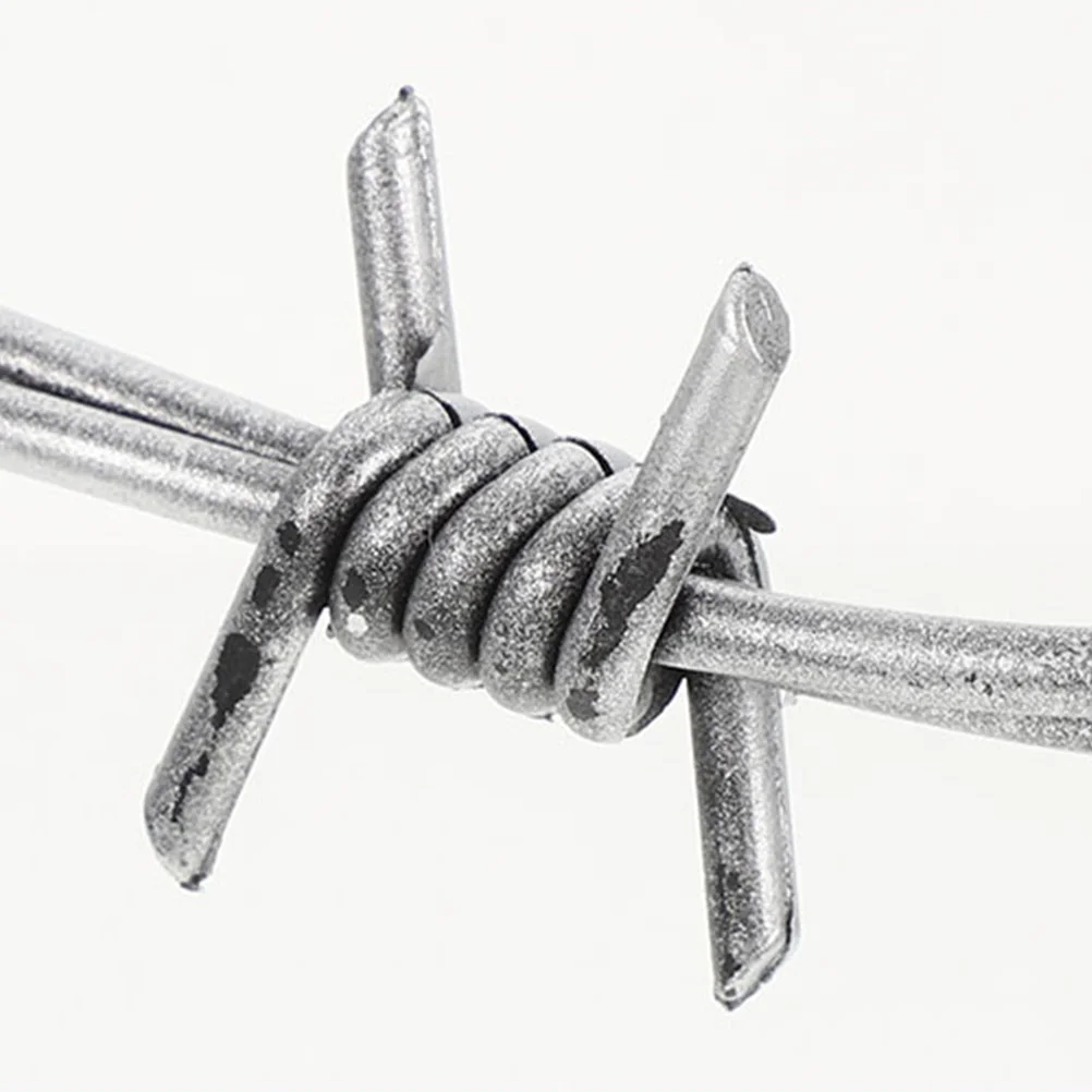 4 Pcs Fake Barbed Wire Chain 10FT Simulation Iron Wire Prop Halloween Party Decorations Trick Treat Accessories Prank Toy