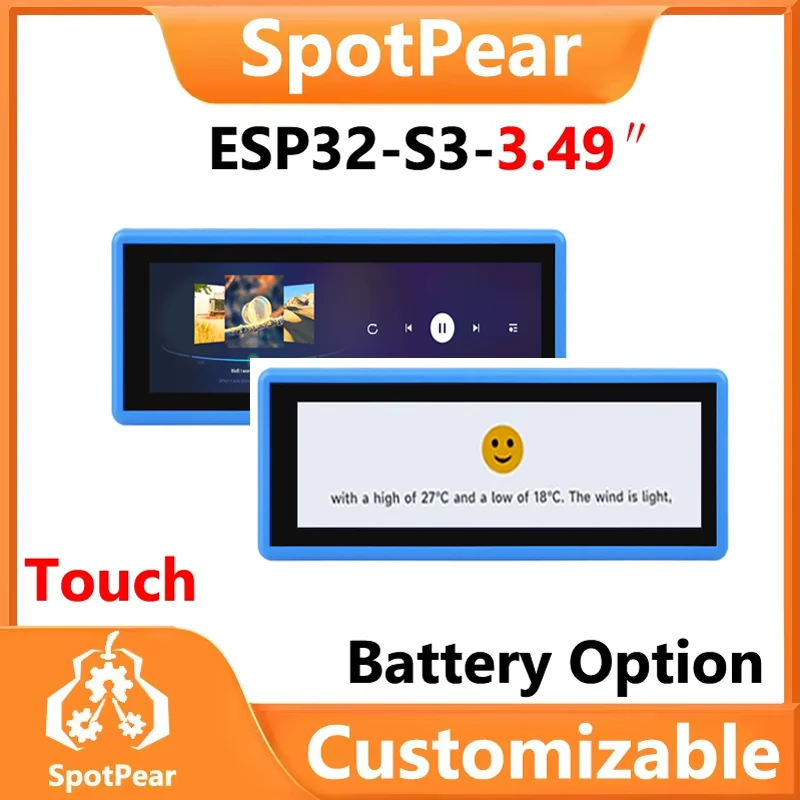 

DeepSeek AI Chat ESP32-S3 3,49-дюймовый сенсорный ЖК-дисплей IPS емкостный сенсорный экран 172 × 640 N16R8 макетная плата