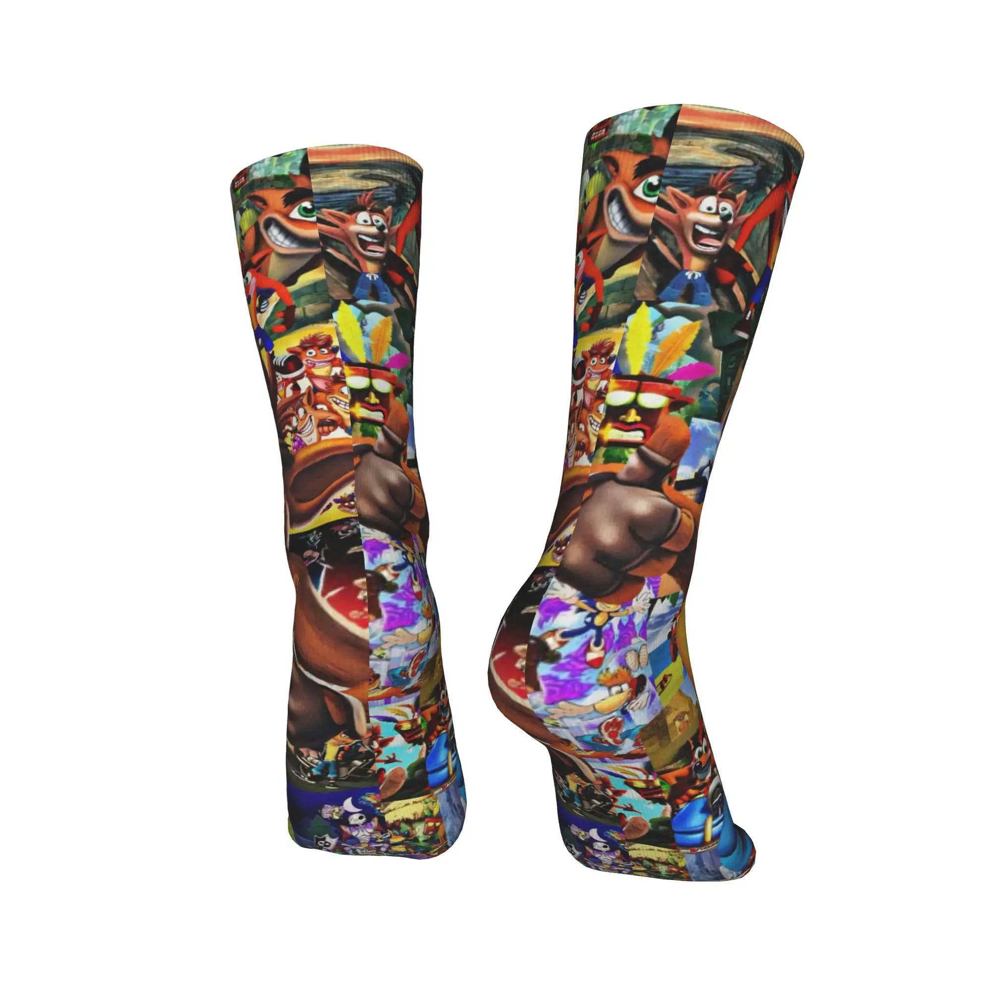 Носки Crashs Bandicoots, модные чулки, осенние нескользящие мужские носки, высококачественные дизайнерские уличные носки