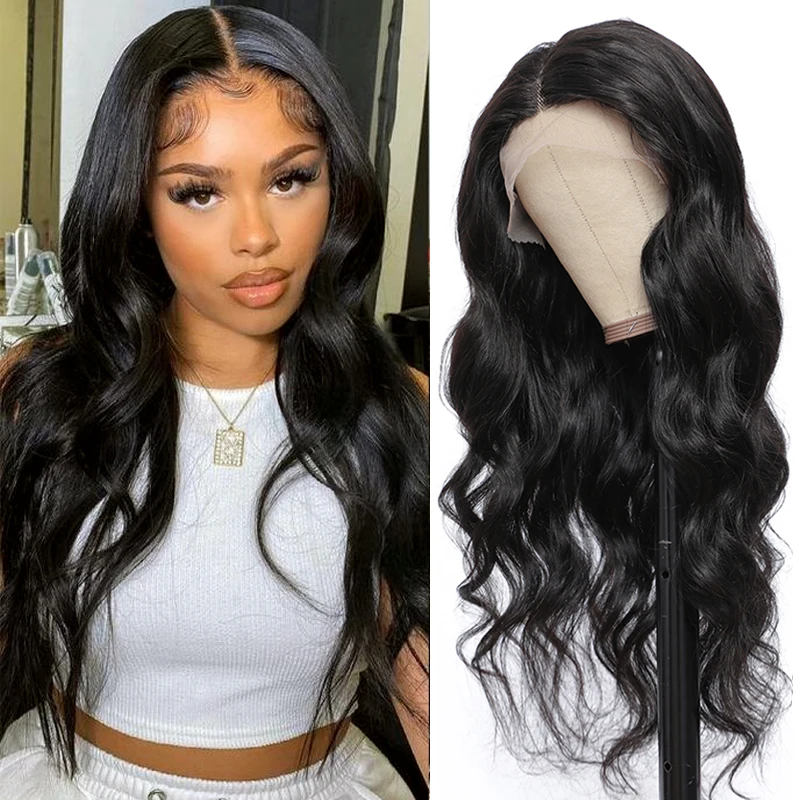 Body Wave 13x4 Lace Front Wig 10-28 inch Human Hair Wigs For Women SOKU Brazilian Pre-Plucked Natural Color Lace Closure Wigs