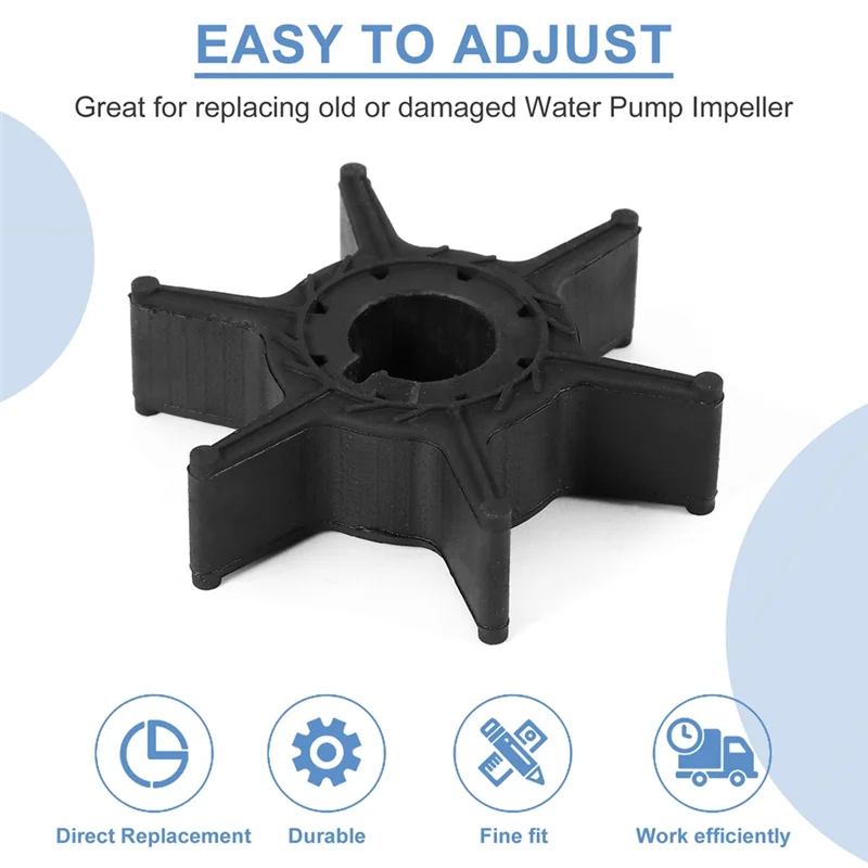 

A65P-2PCS Подвесной двигатель 8HP 9,9HP 15HP 20HP Крыльчатка водяного насоса 63V-44352-01 Аксессуары Запчасти Компонент подходит для Yamaha