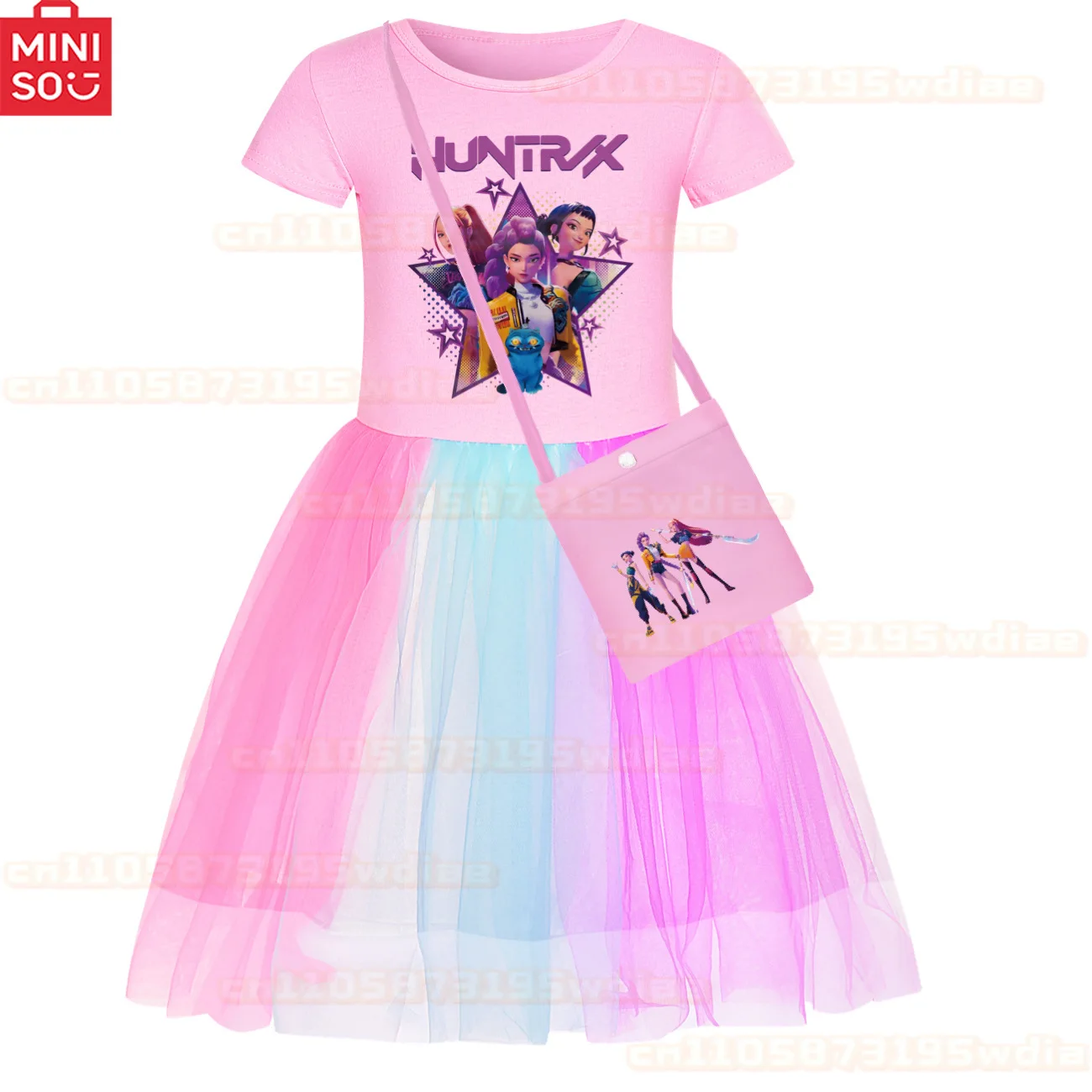 

KPop Demon Hunters Dress Kid's Casual Summer Clothes Cute Baby Girls Princess Dresses Party Cosplay Costume Dress Vestidos Gift