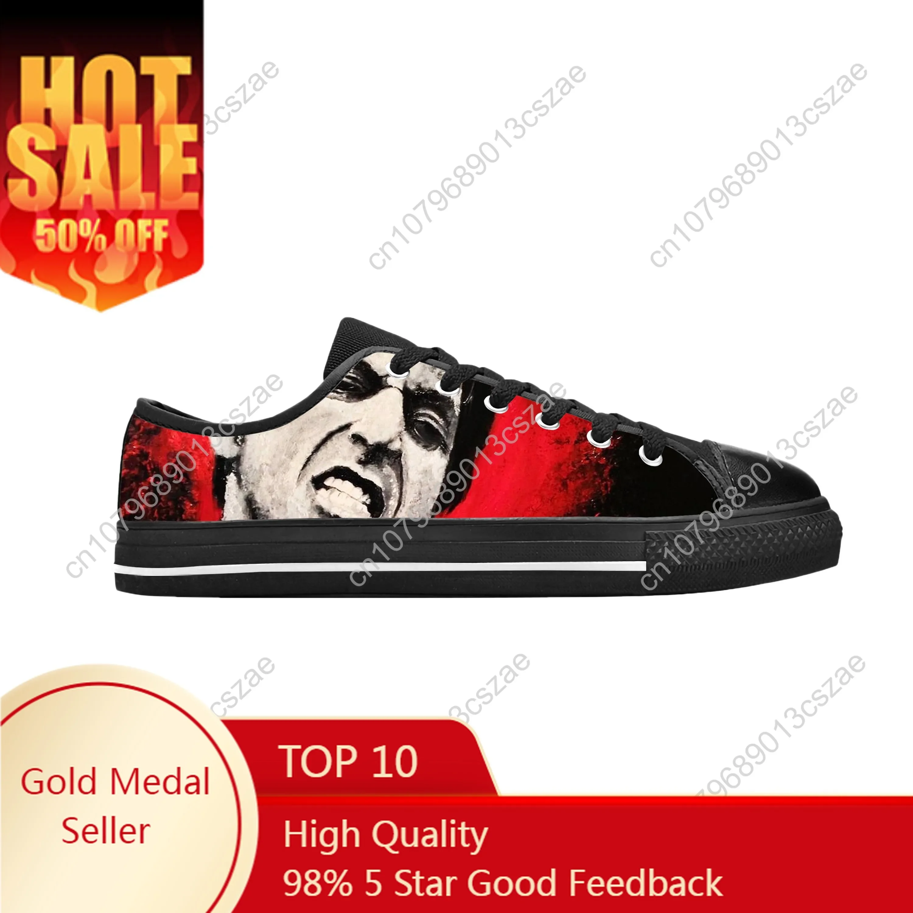 Movie Scarface Tony Montana Al Pacino Cool Fashion Casual Cloth Shoes Low Top Comfortable Breathable 3D Print Men Women Sneakers