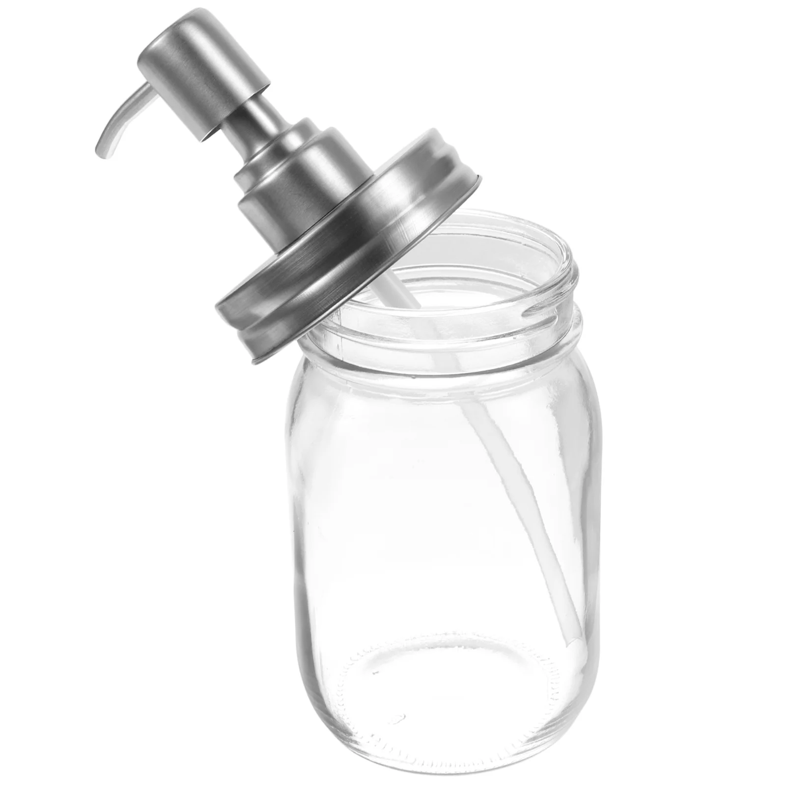 

500ml Glass Lotion Dispenser Stainless Steel Pump Easy Press Home Hotel Kitchen Use Glass Lotion Dispenser with Pump