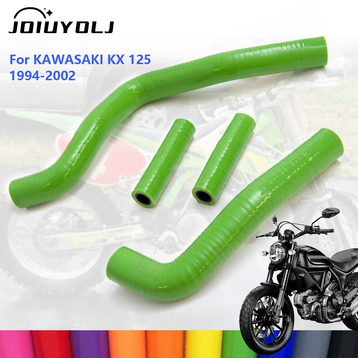 

For 1994-2002 KAWASAKI KX 125 KX125 Motorcycle Silicone Radiator Coolant Hose Tube Pipe Kit 1995 1996 1997 1998 1999 2000 2001