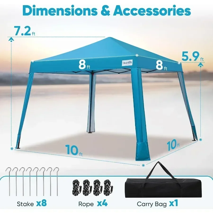 10x10 Slant Leg Pop Up Canopy Tent