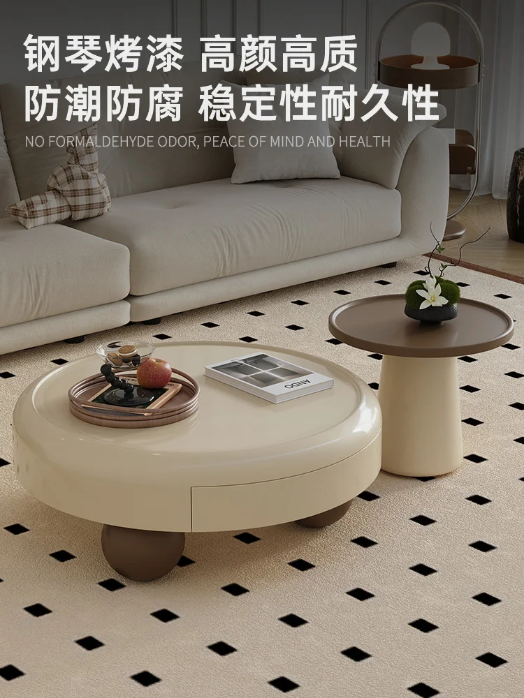 Cream Style Coffee Table Round Coffee Table