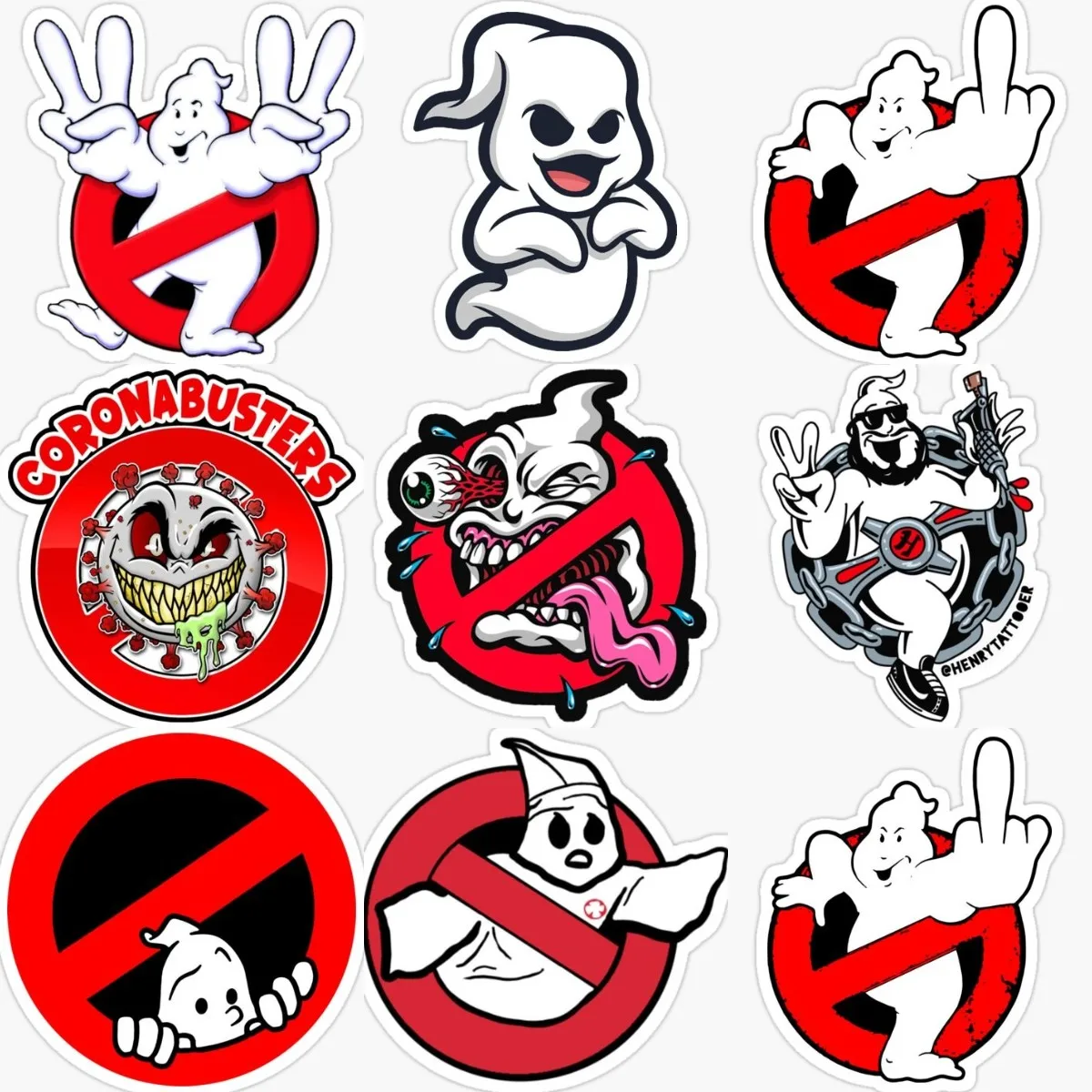 Ghostbusters Creative Funny Badge Stickers Vinyl Wall Room Laptop Window Car Off-road Helmet Camper Truck Motorcycle Table Decal