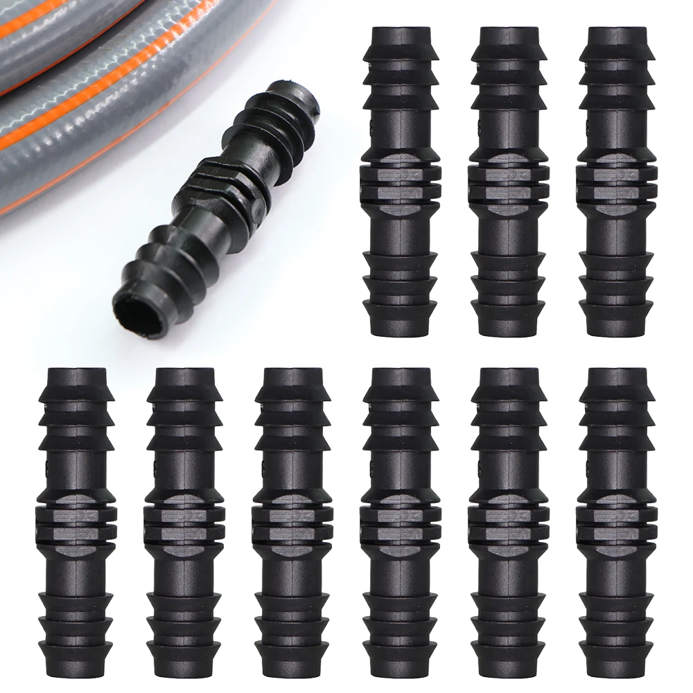 20PCS 16mm Barbed Straight Connector Garden Hose Micro Irrigation System Pipe Accessories Home Greenhouse Spray Watering Fitting