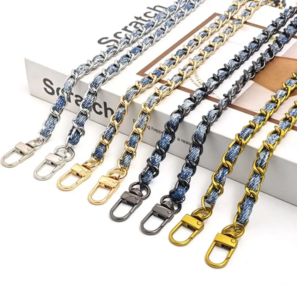 

Trendy 120cm Handbag Denim Metal Chain Detachable Durable Crossbody Bag Strap Shoulder Bag Belts Bag Accessories
