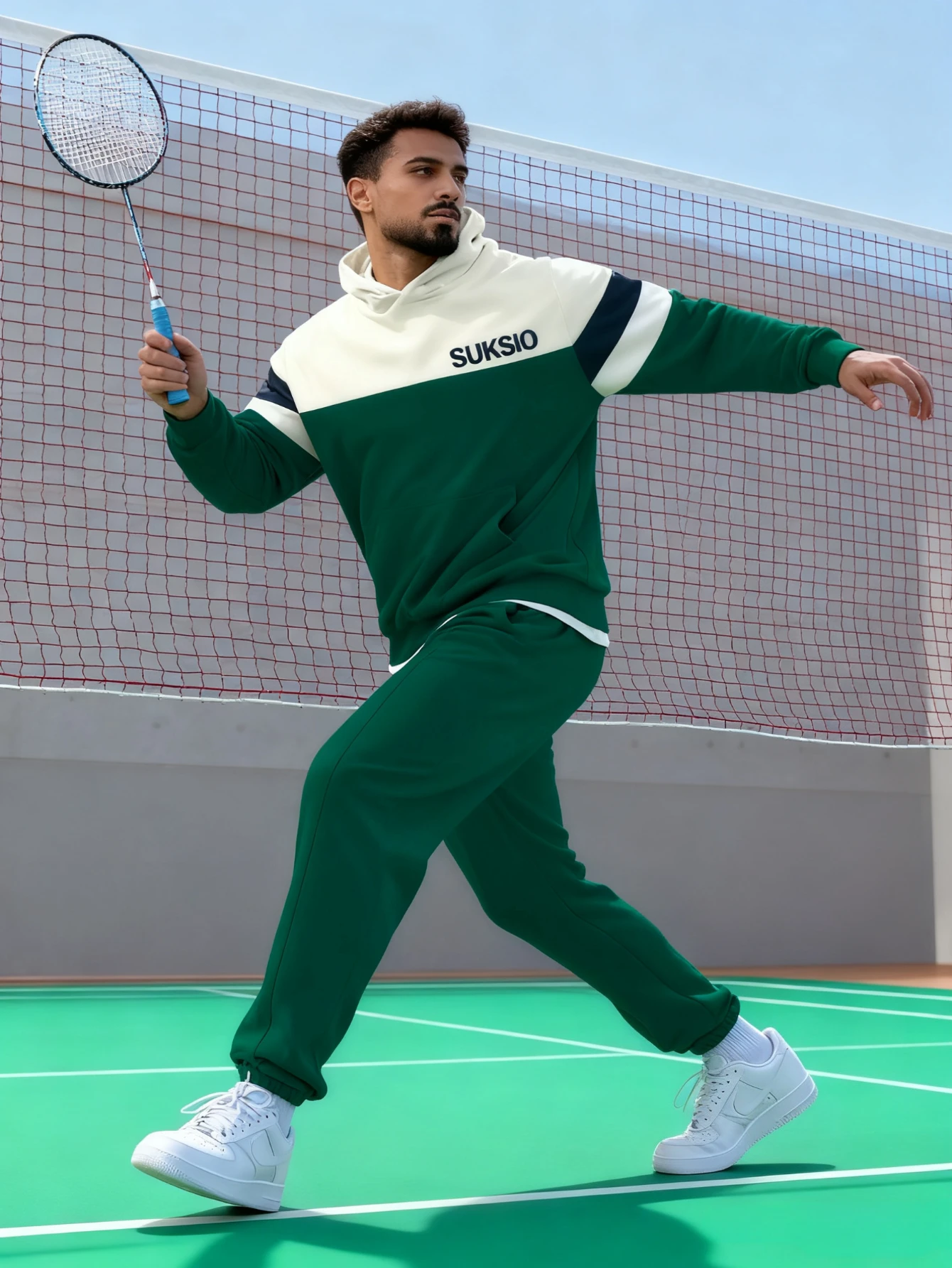 

Men's 2-piece set, fashionable hoodie paired with loose casual pants | comfortable and warm fabric, men's hoodie set.