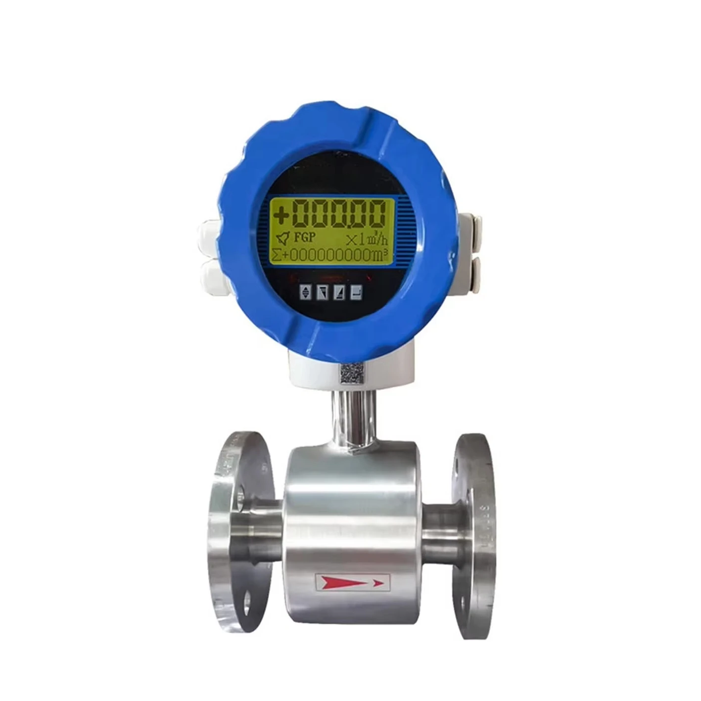 Industrial High Pressure Digital Liquid Control Electromagnetic Flow Meter Stainless Steel 4-20ma