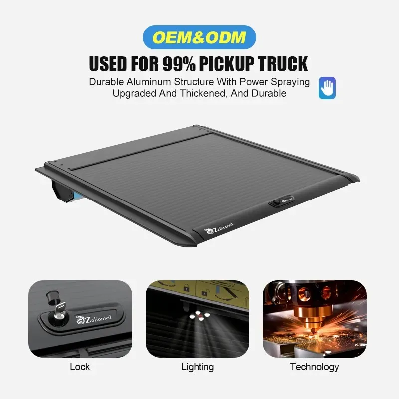 Zhongxing Terralord Parts Aluminum Tonneau Cover Best Truck Bed Protection Weather Resistant