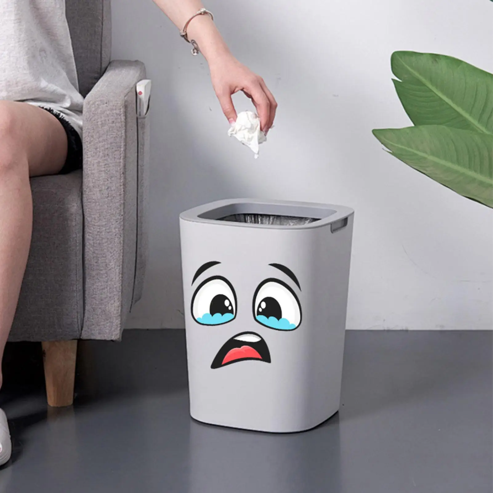 Toilet Stickers 4 Pieces Funny Expression Decals Cute Stickers Wall Decals Set For Toilet Lid Kitchen Bathroom Bedroom Window
