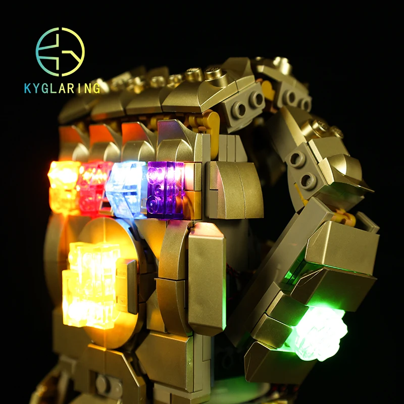 Kyglaring Led Lighting Set for LEGO 76191 Infinite Gloves Building Blocks