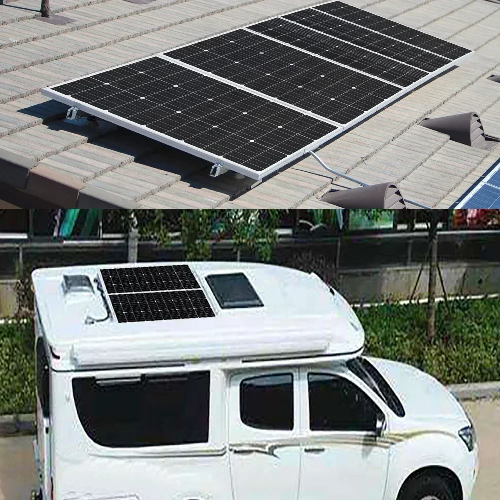 Solar Panel Rigid Glass Solar Panel 3000W 18V Monocrystalline High-efficiency Charging Outdoor Solar Cells For Home RV Camping