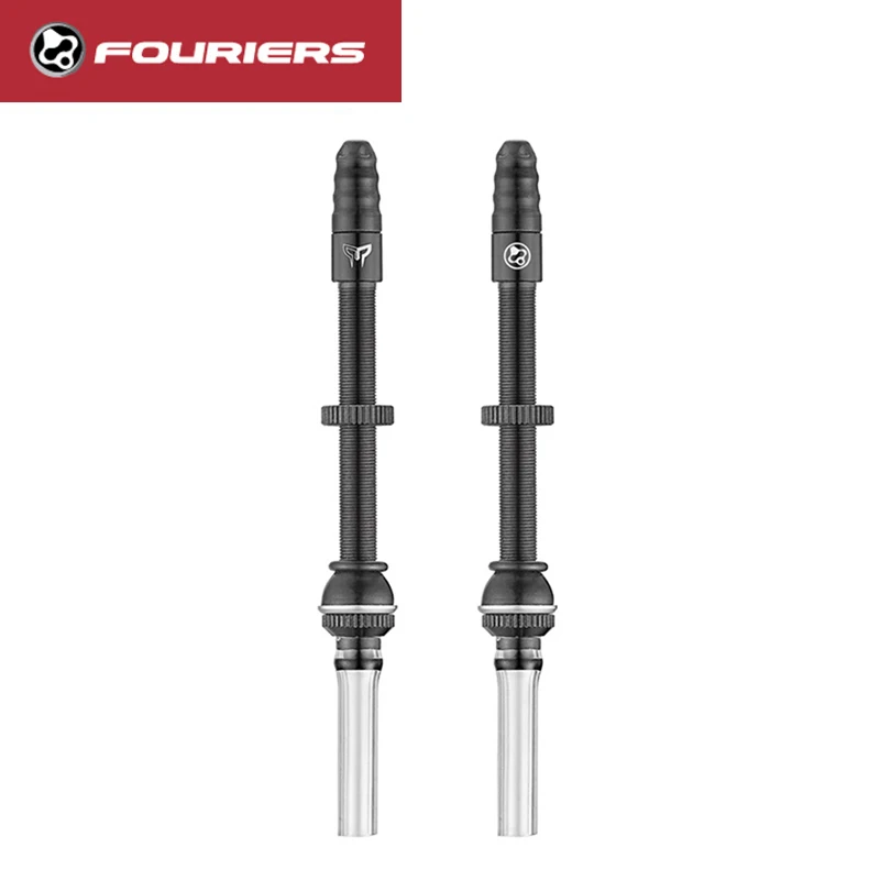 Fouriers Tubeless Presta Valve for Road Bike Fluid Valve High Volume Convertor Valve Cap 40mm 50mm 65mm Bicycle Parts