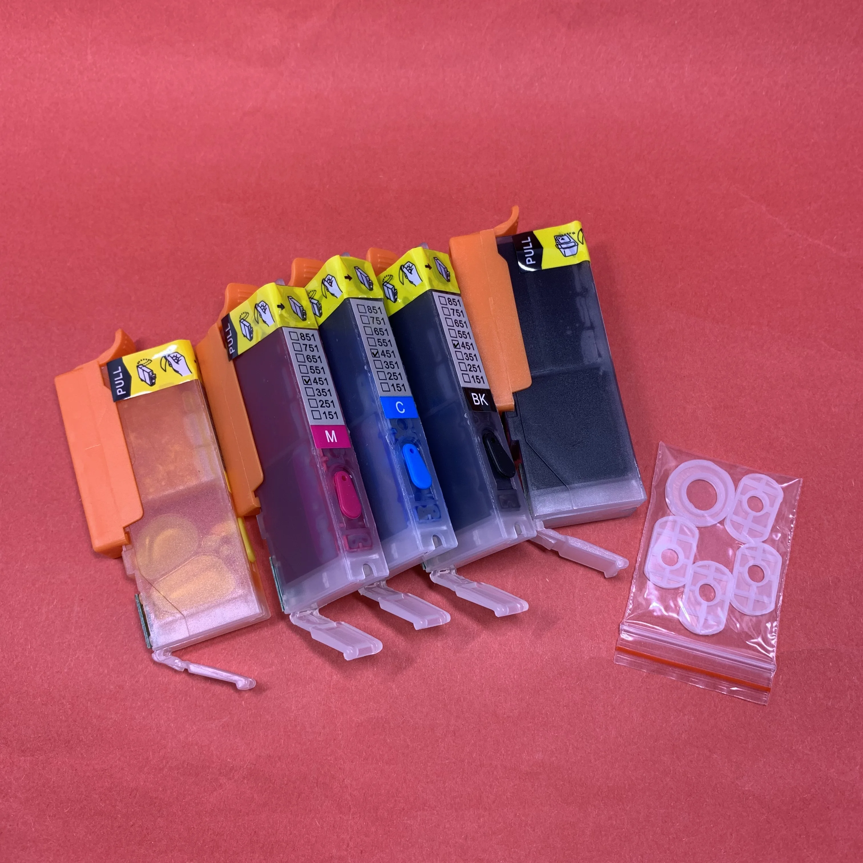 5Colors Full Dye Ink PGI-450 CLI-451 Refillable Cartridge with ARC for Canon PIXMA MG5440 MG5540 MG5640 MG6340 MG6440 MG6640