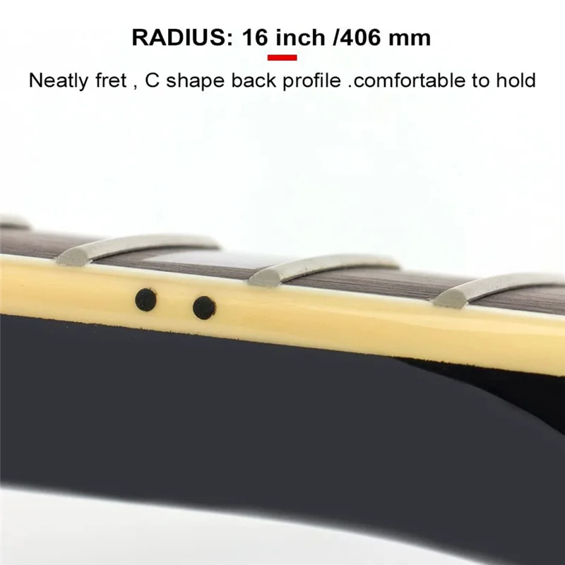 

A56XQ 22 Frets Electric Guitar Neck Paddle Head Fingerboard for Electric Guitar Replacement Customized Guitar Parts