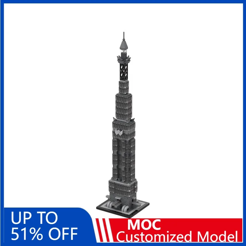 1252 PCS MOC Modern High-Rise Tower Model Building Blocks Bricks Creative Assembly Educational Kids Toys Christmas Display Gift