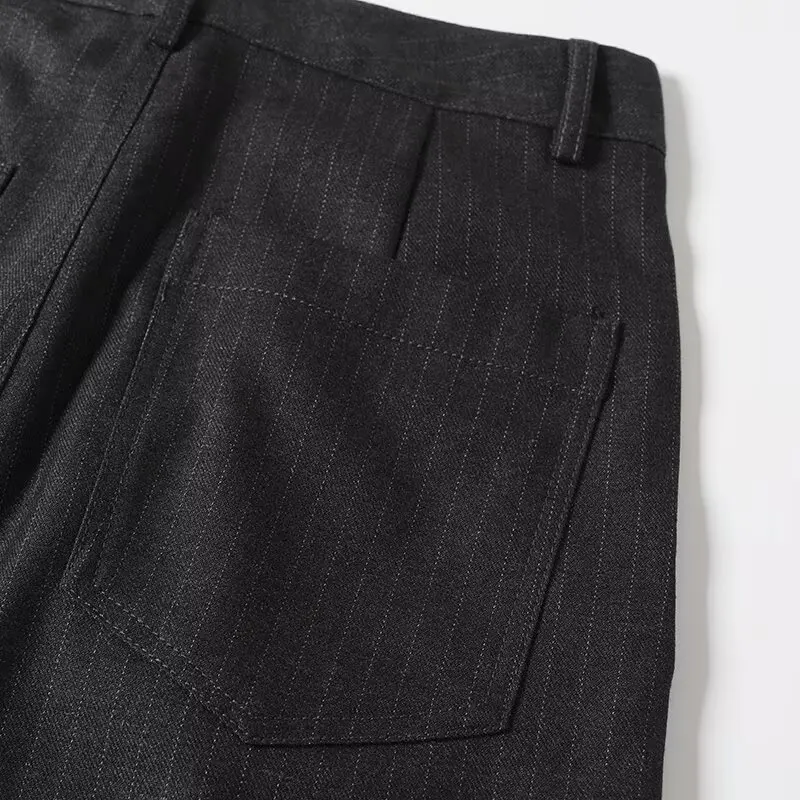 YENKYE Damen Neue Mode Bürokleidung Gestreifte Weite Hosen Lässige Herbst Damenhosen Pantalones De Mujer – Detail 14