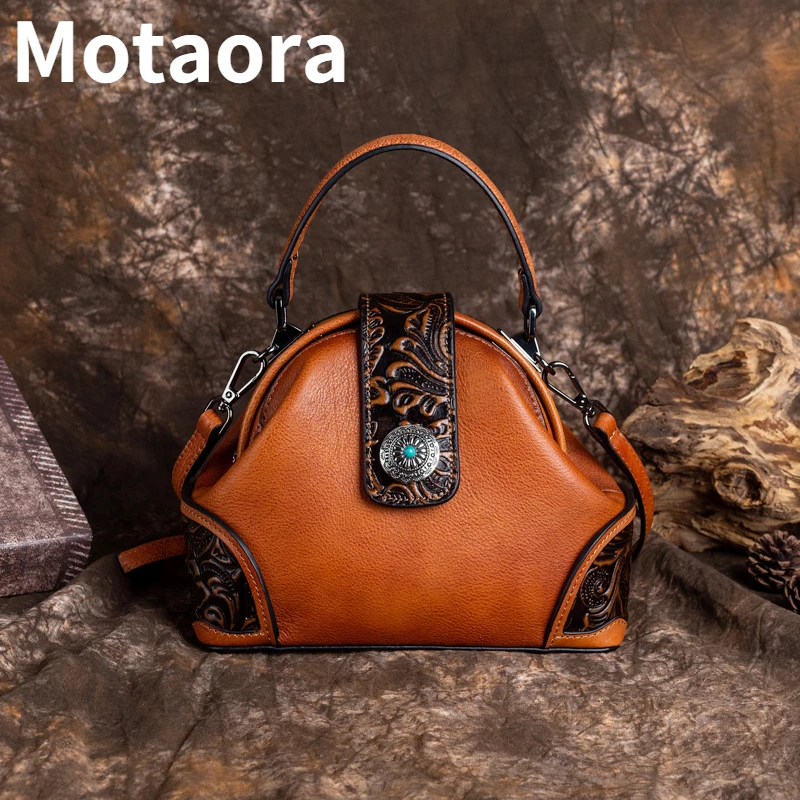 MOTAORA 2024 Crossbody Bags For Women Luxury Phone Bag High Quality Vintage Purses And Designer Genuine Leather Ladies Handbags