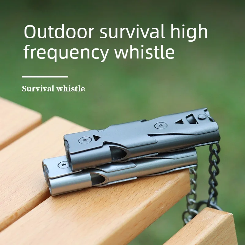 Multipurpose Whistle Survival Whistle High Frequency Loud Volume Outdoor Rescue Whistle Earthquake Emergency Stainless Whistle