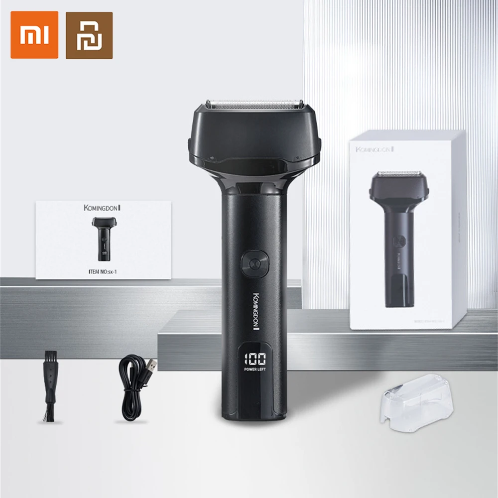 Xiaomi Komingdon Professional Shaving Machine Electric Razor Waterproof Beard Trimmer Digital Display Razors Shaver for Men SX-1