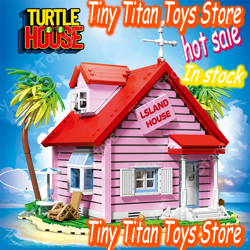 

Dragon Ball Kamehouse Turtle House Building Blocks Set Dbz 1434 Pcs Island Cottage Assembly Model Educational Puzzle Toy Gift