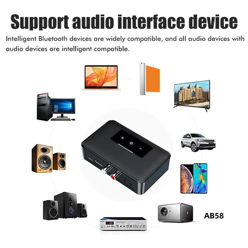 2-In-1 Receiver Transmitter Plug And Play Bluetooth-Compatible Stereo Adapter High Definition Hifi Support NFC