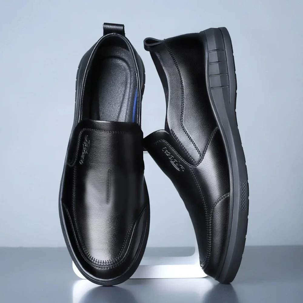 

Men's PU Leather Shoes Formal Dress Loafers Large Size Casual Soft Mens Business Comfortable Non-slip Driving Shoes