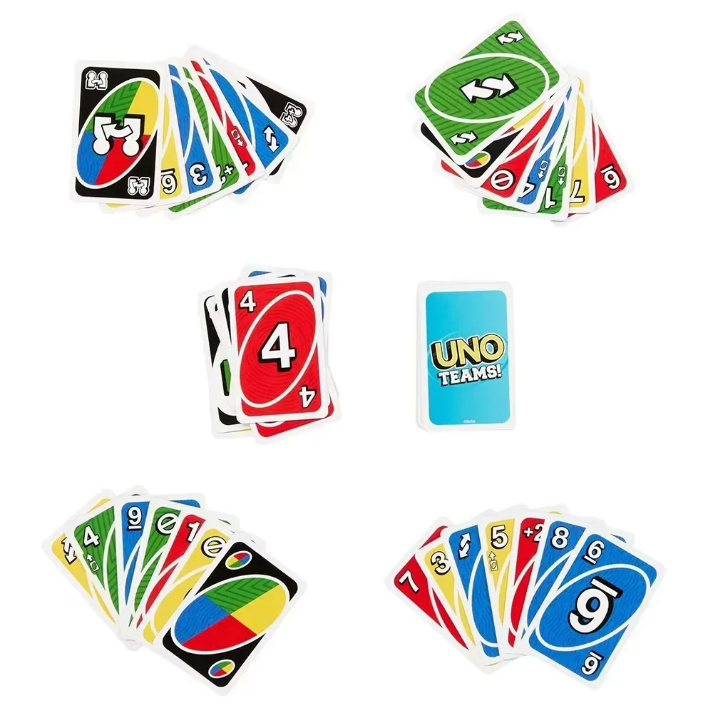 Uno TEAMS! Game Board Games UNO Cards Table Family Party Entertainment UNO Games Card Toys Children Birthday gift image 4