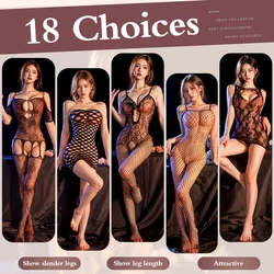 Black Lingerie Bodystockings New Sexy​Women Body Suit Underwear Crotchless Babydoll Catsuit Erotic Porn Bodysuit Sleepwear