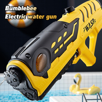 Fully Automatic Water Gun 3-Nozzle Electric Toy Water Gun One Click Water Injection Summer Adult And Children Outdoor Water Toy