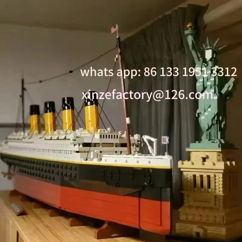 

Customizable 1.35M 10294 Building Block Display Model Building Blocks Yacht Steamship Birthday Christmas Gift