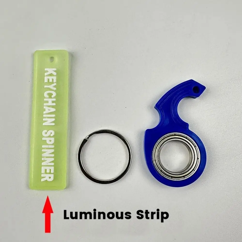 

Relieve Boredom Revolve Fingertip Keyring Luminous Anti-Anxiety Fingertip Rotation Keychain Light Weight Portable