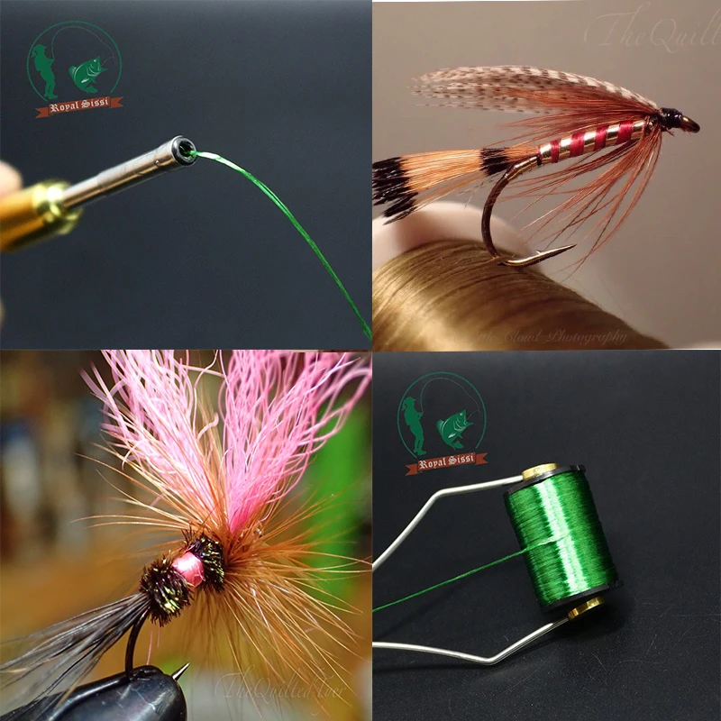 Royal Sissi 10Colors fly tying super floss thread highly waxed 300D fly tying flat silky yarn for Salmon Steelhead trout flies