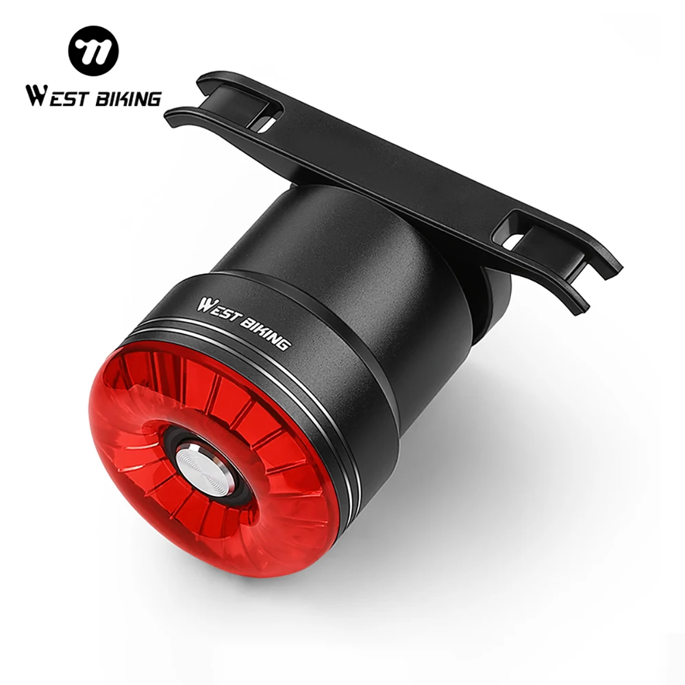 AliExpress West Biking WEST BIKING Bike Smart Brake Sensor Tail Light Day-Night Light Sensing Taillight Lightweight 5 Lighting Modes Cycling Rear Light