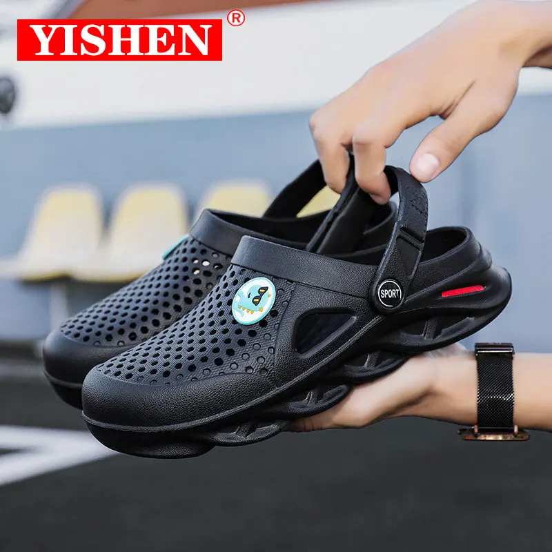 

YISHEN Sandals Men Clogs Summer Beach Sandals Slip-On EVA Injection Garden Shoes Sports Slipper Outdoor Wading Shoes For Men