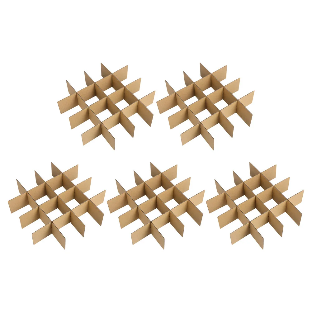 

5 Pack Mobile Box Carton Partitions Cardboard Boxes Paper Glass Dividers for Moving